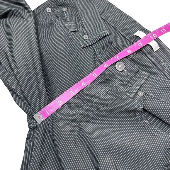 7 For All Mankind Roxanne Striped Pants Skinny Fit Size 27 - Picture 6 of 6
